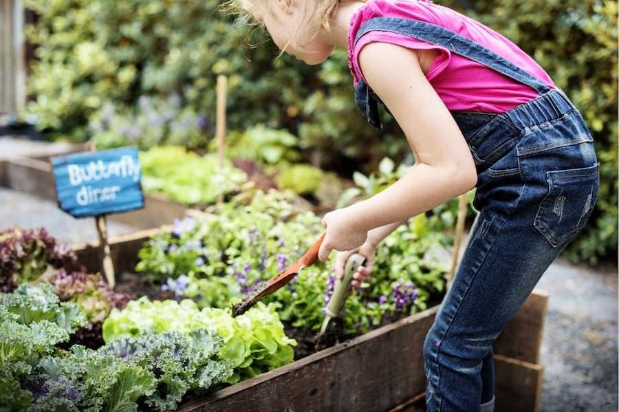 Spring gardening with kids