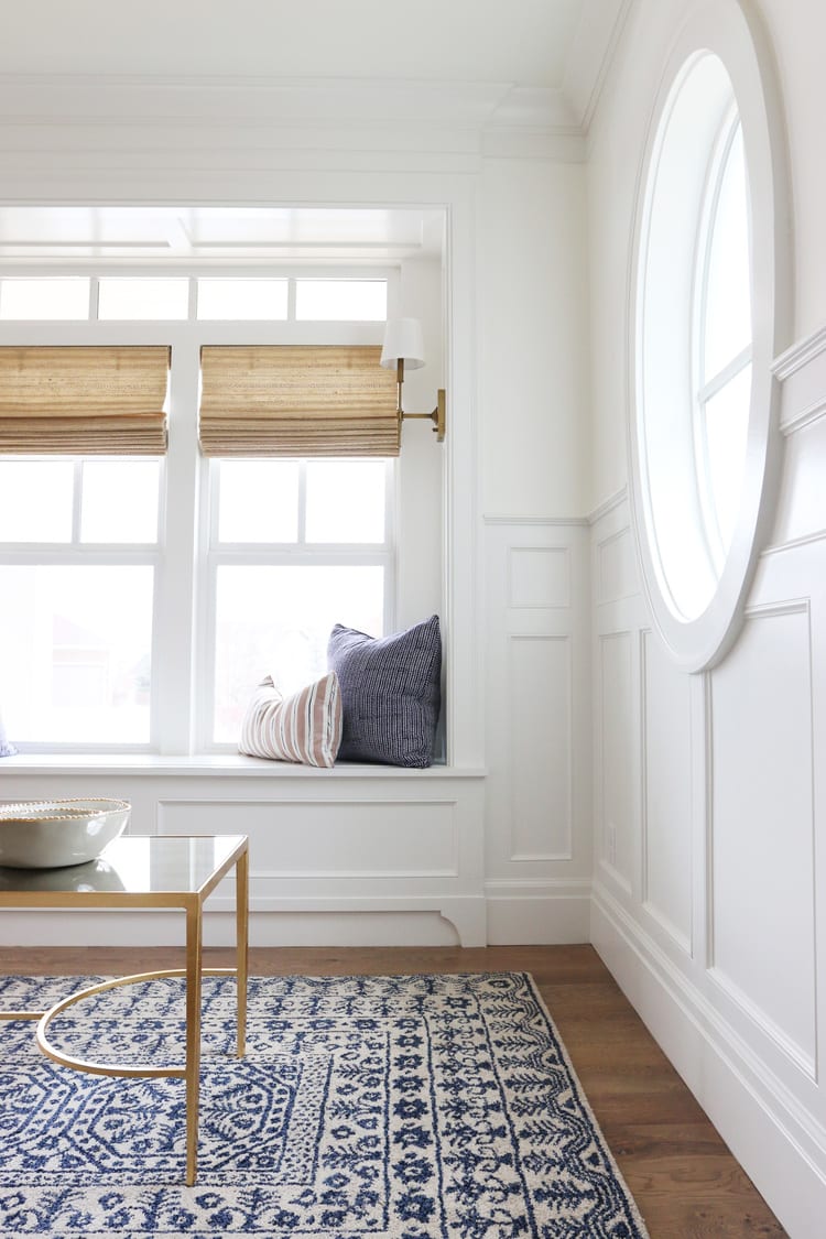 white painted living room