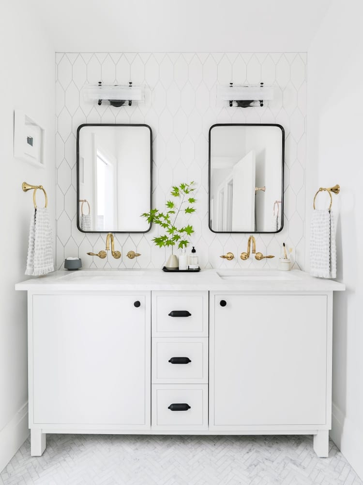 decluttered bathroom