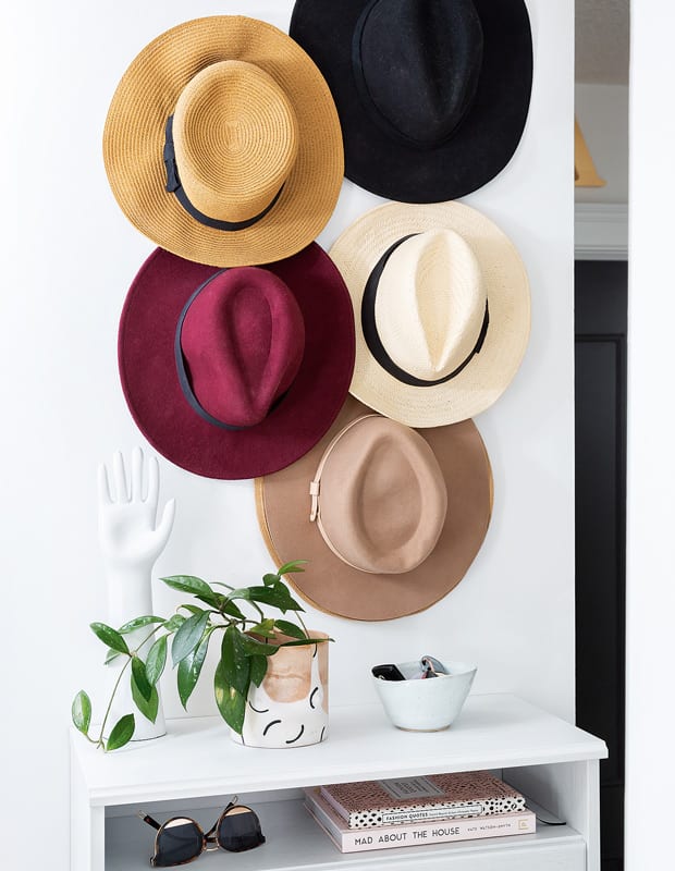 organized collection of items on wall