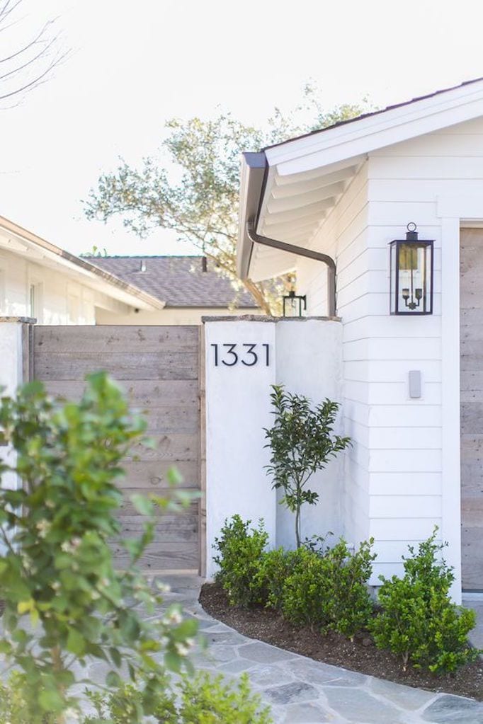 modern wood side gate 