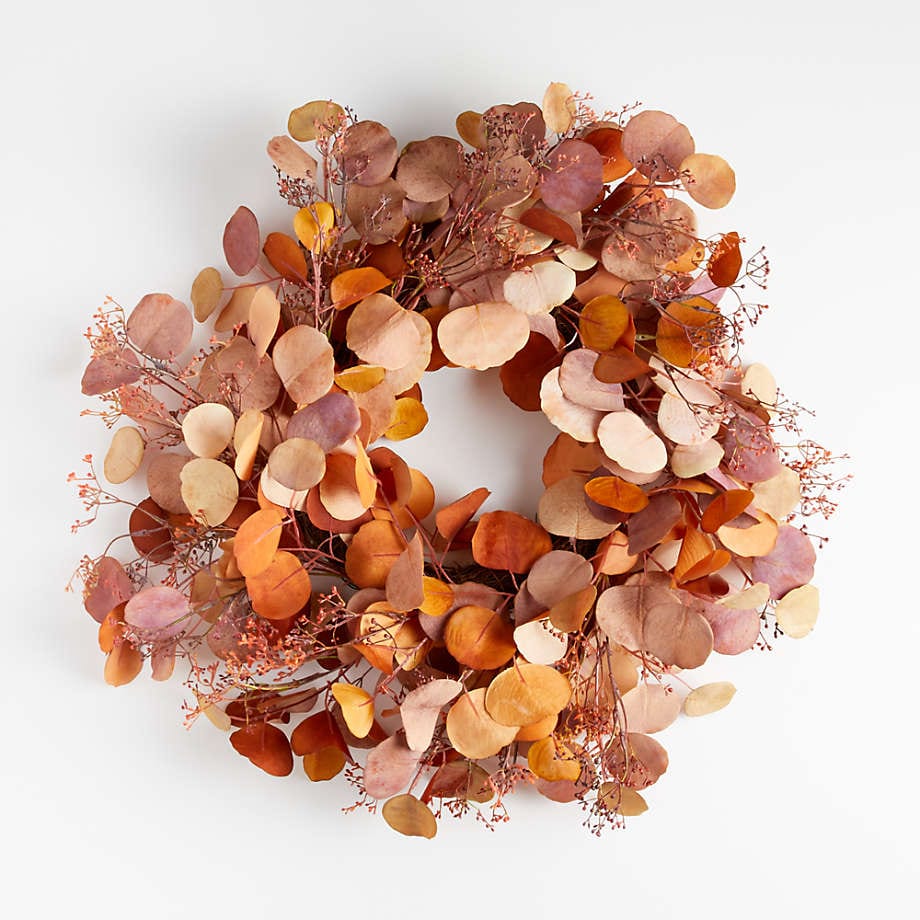 fall wreath with eucalyptus