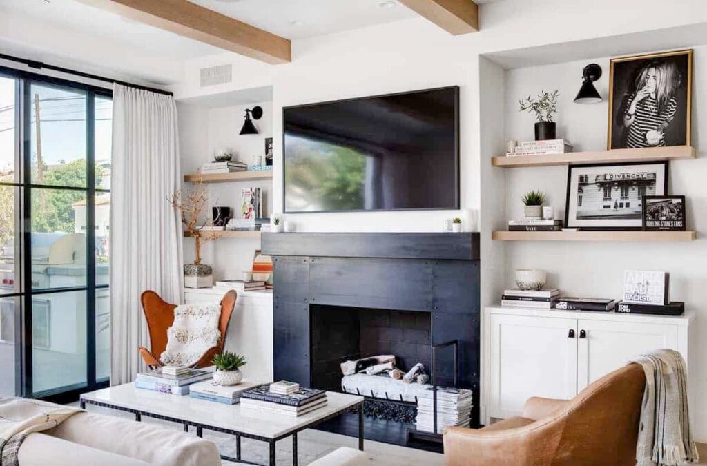 steel fireplace surround