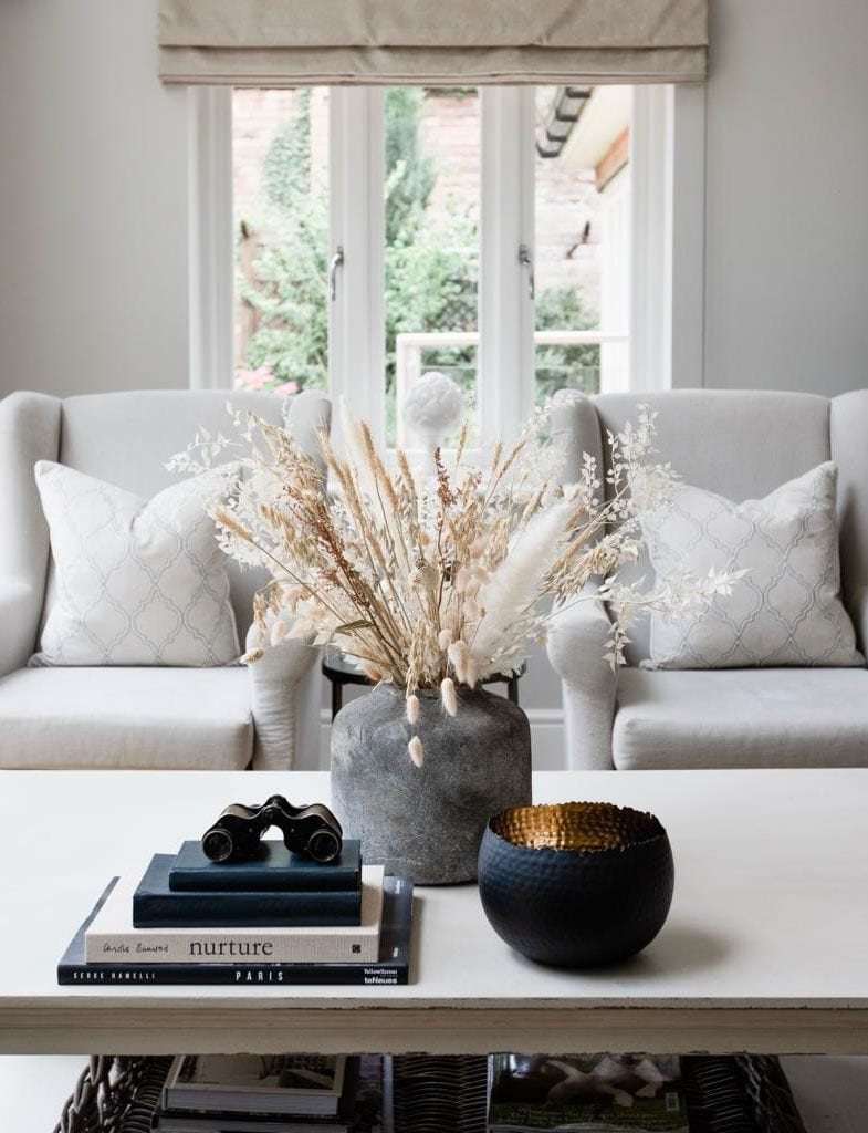 fall grasses in vase