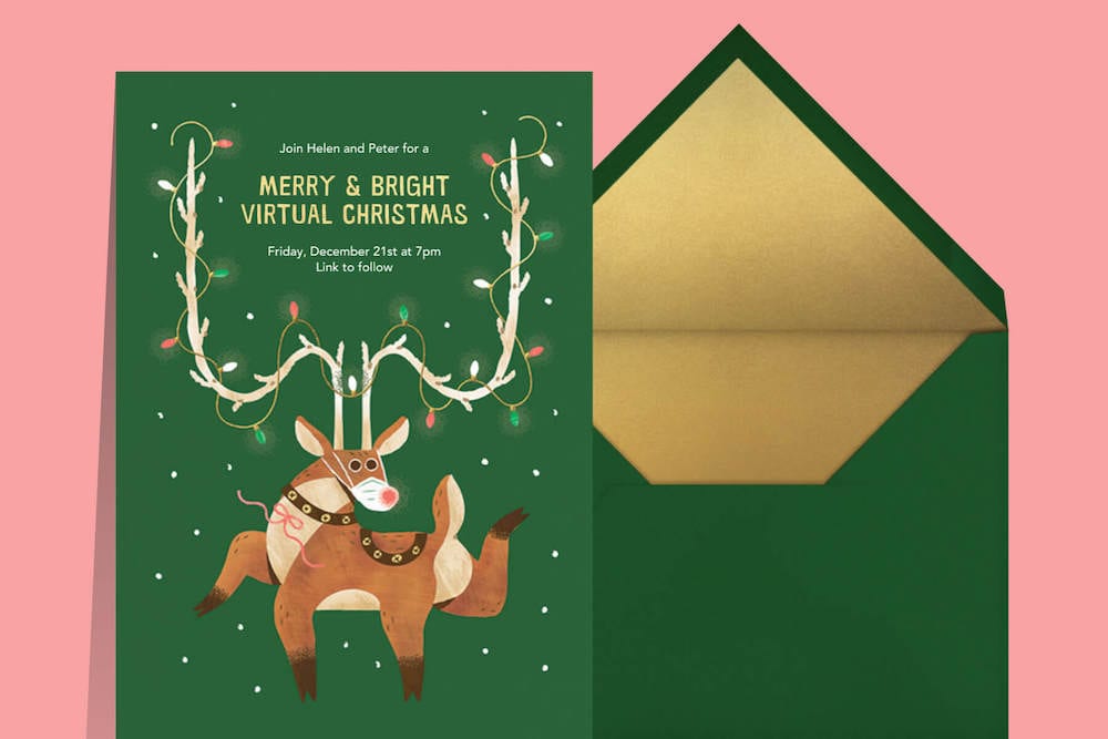 virtual holiday party invitation