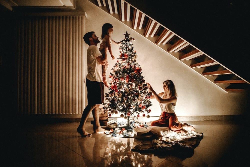 christmas tree decorating