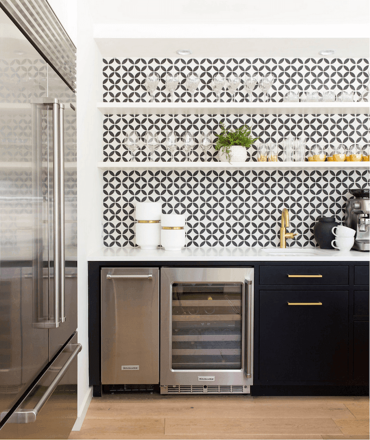 wet bar in kitchen