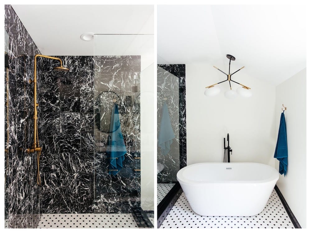 black marble shower 