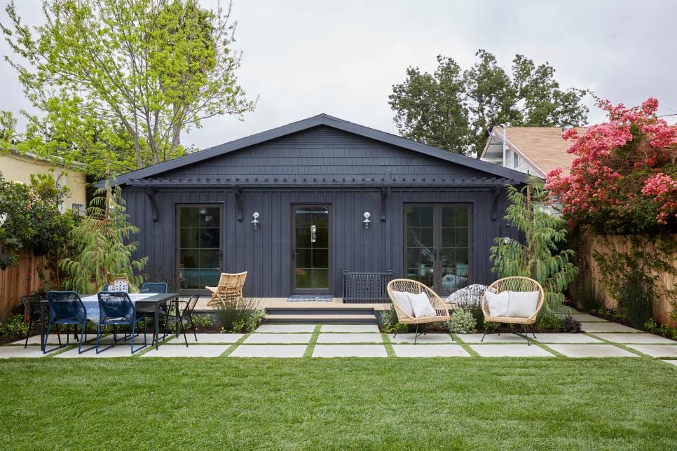 large patio tiles outdoor living space