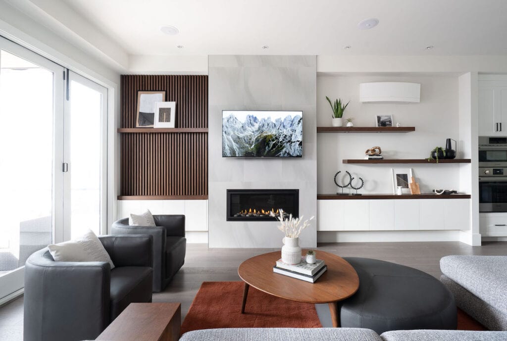 north vancouver fireplace feature wall
