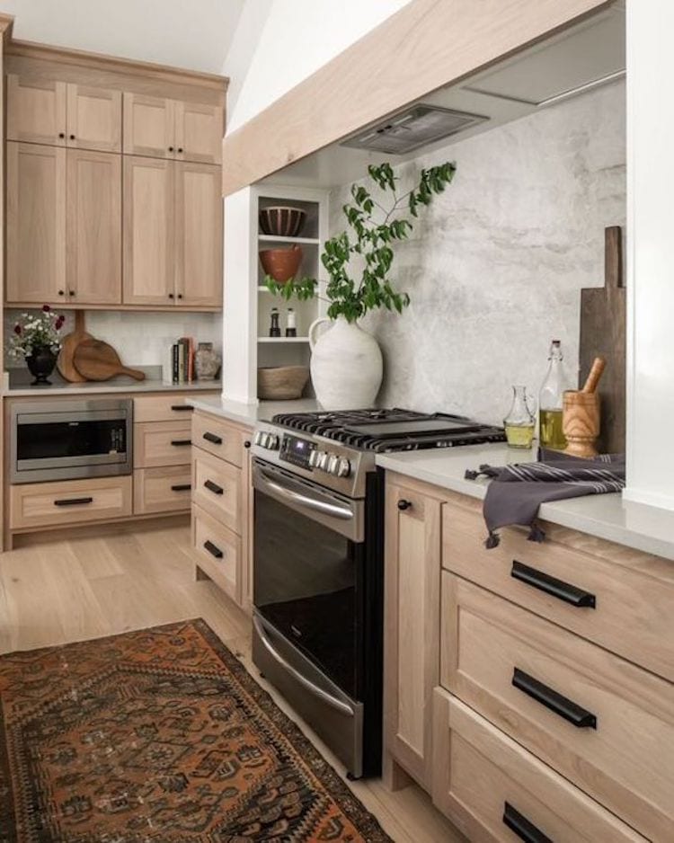white oak kitchen cabinets