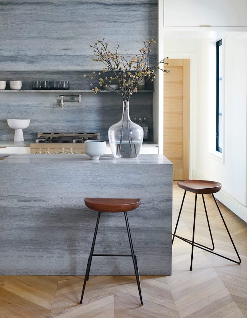 limestone kitchen by Nam Dang-Mitchell Design