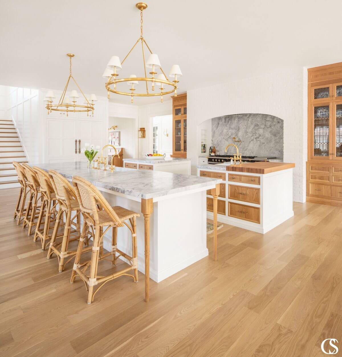 double kitchen island