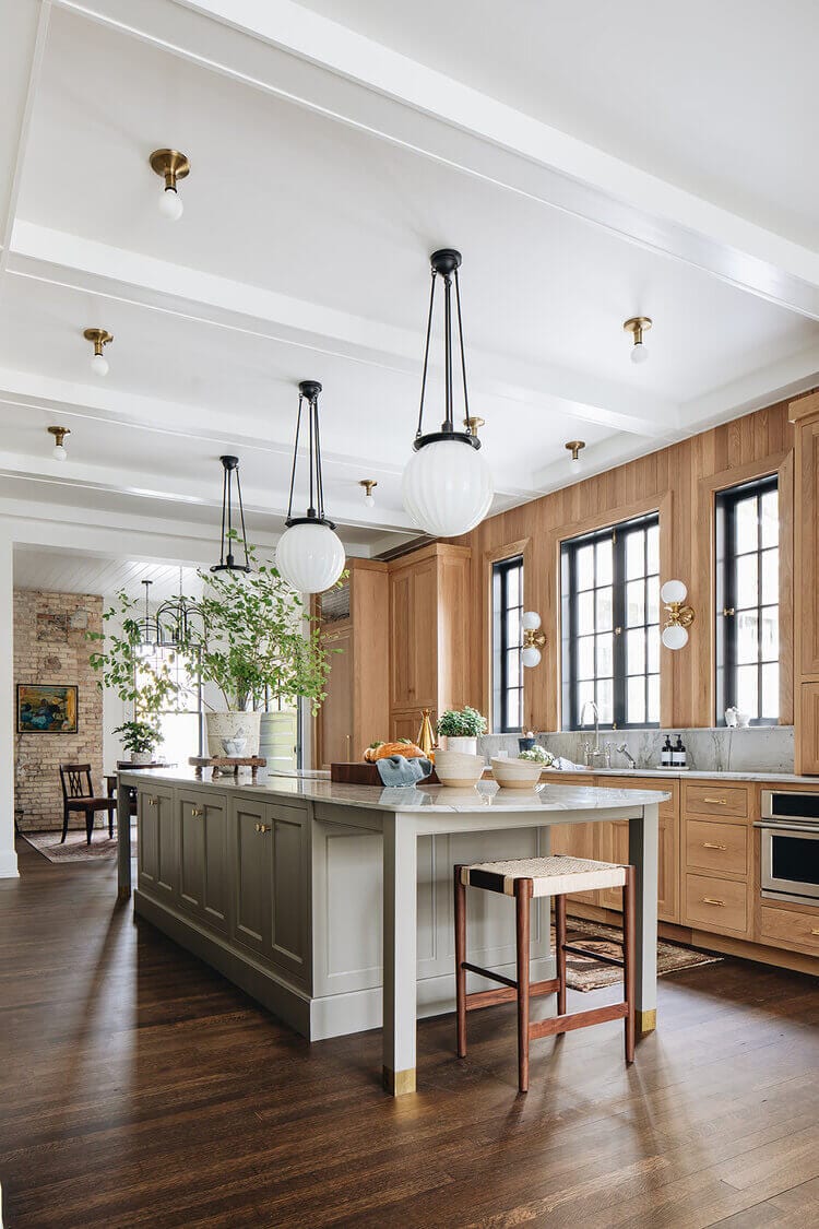curved end kitchen island
