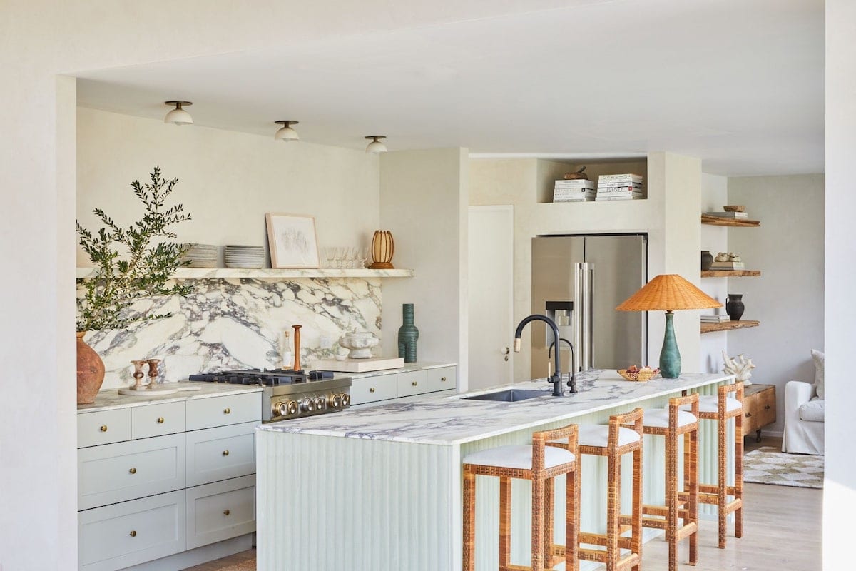 statment stone kitchen island
