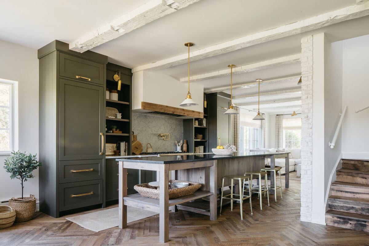 wood kitchen island