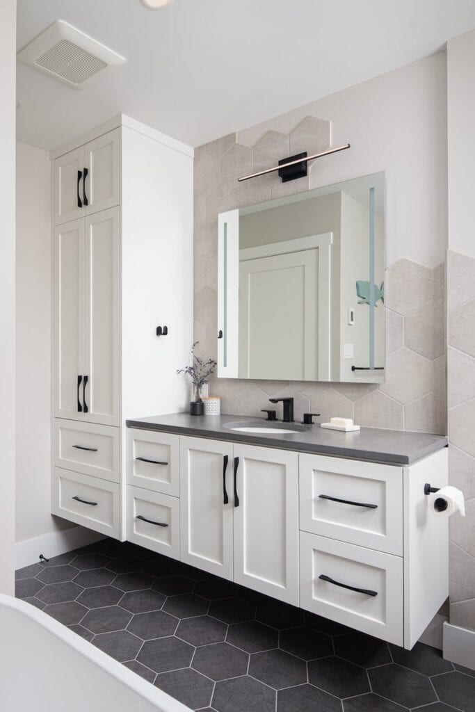 maple ridge bathroom remodel vanity
