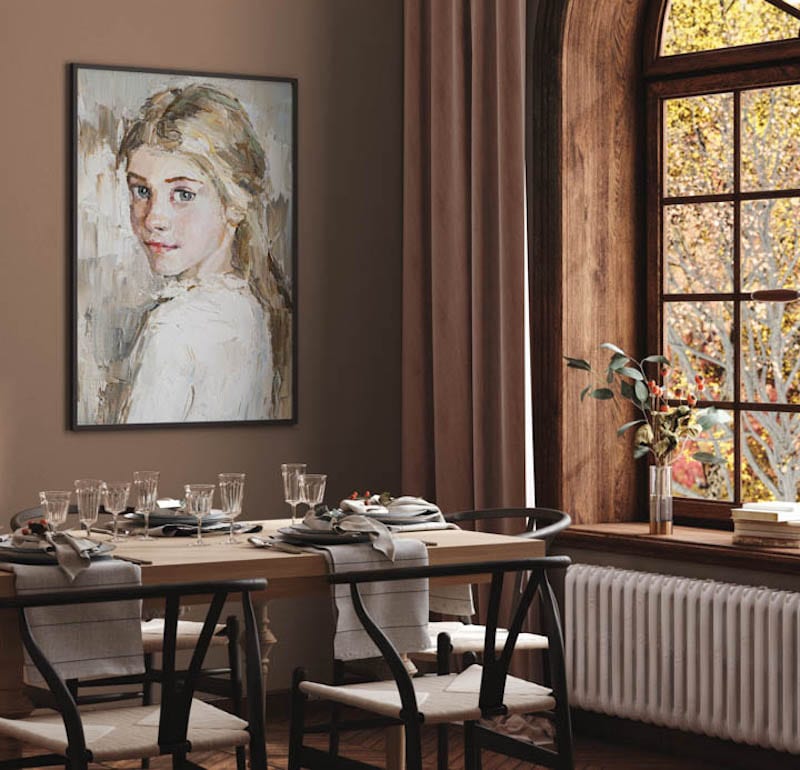 brown paint dining room