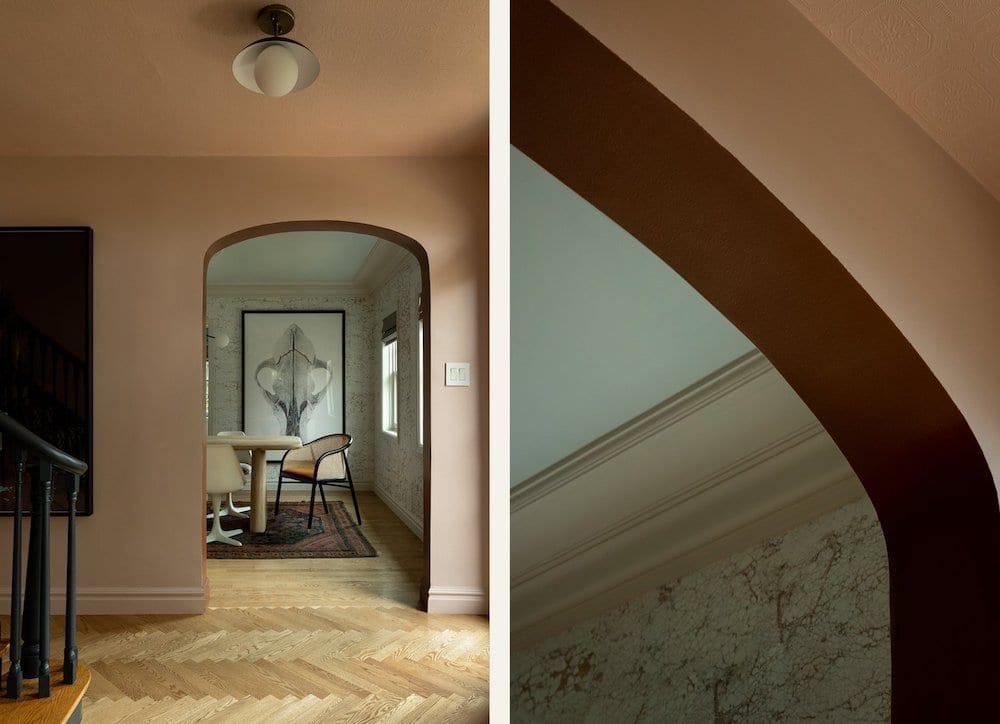 brown pink paint