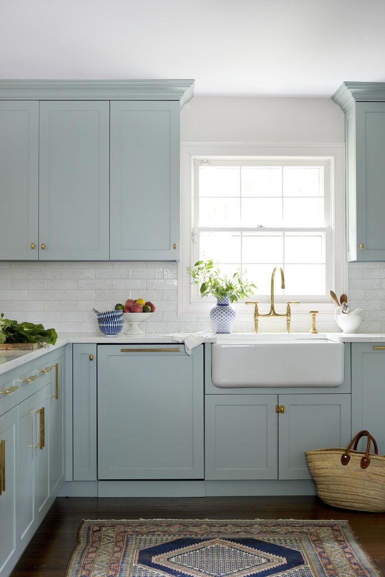 pale blue kitchen