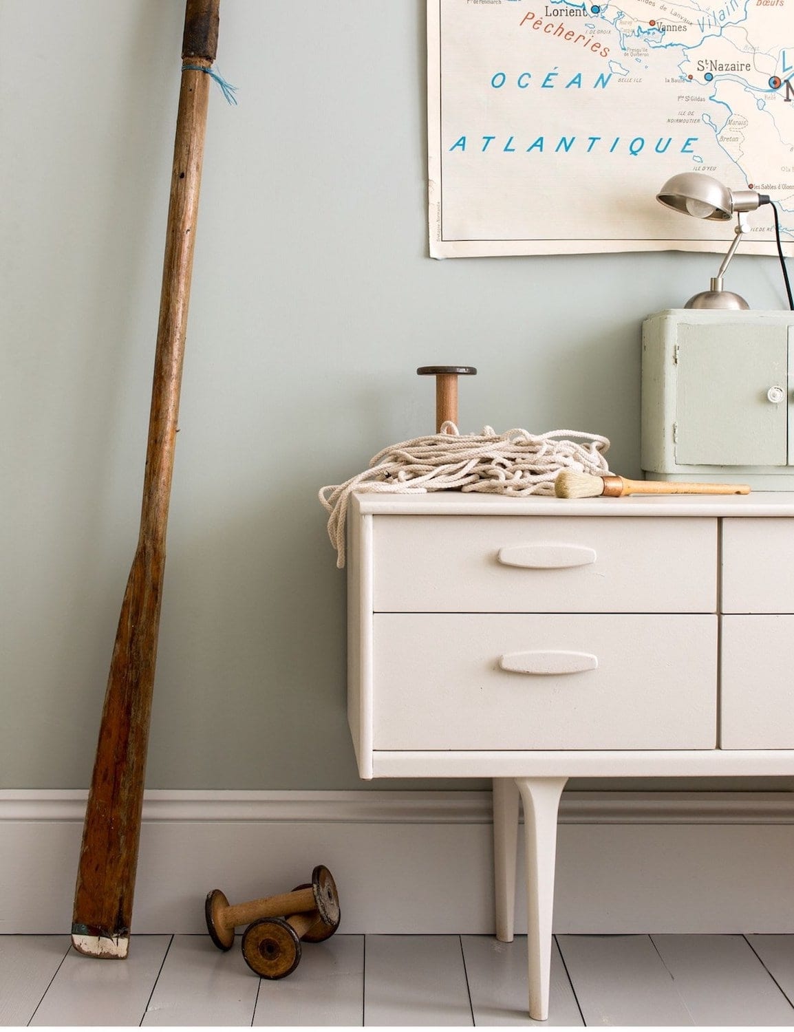 light blue painted wall