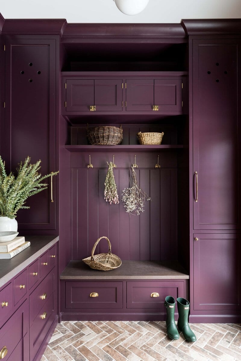 mudroom with drawers