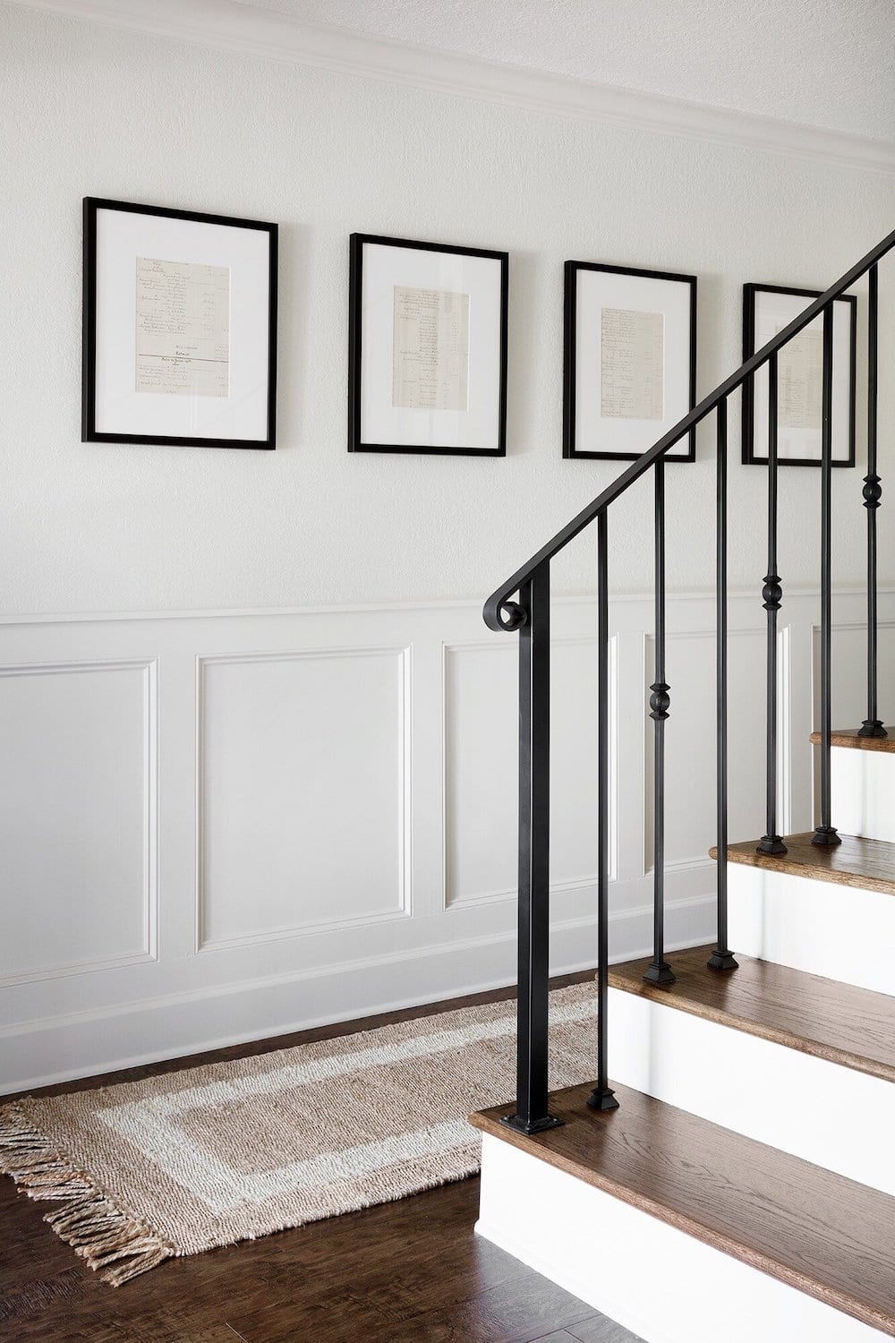 flat panel wainscoting in hallway