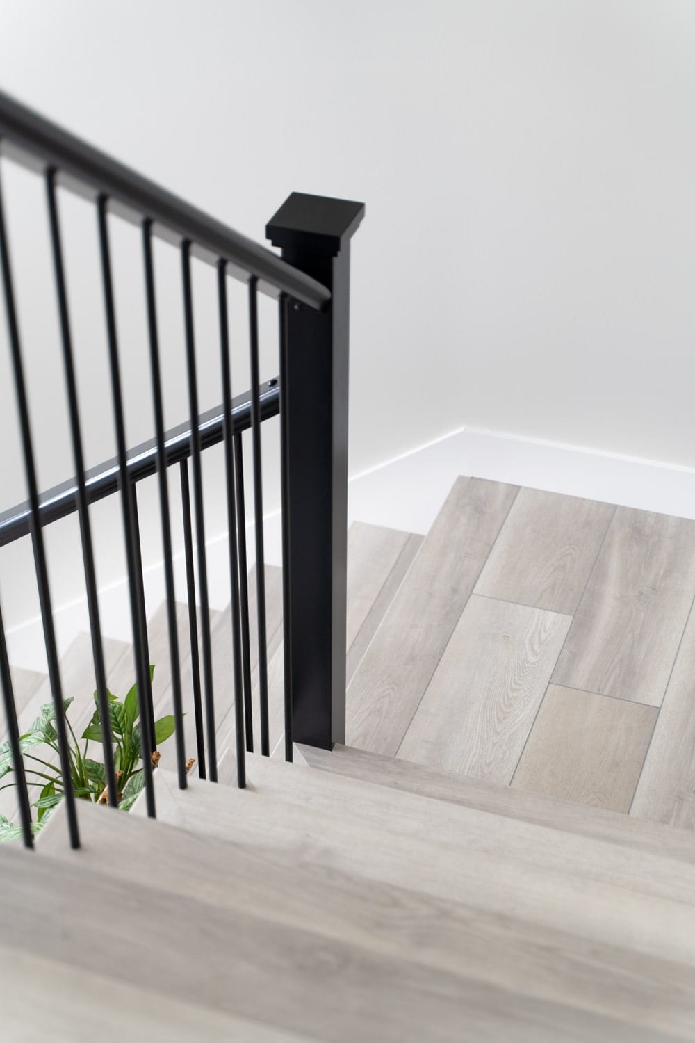 luxury vinyl plank staircase port coquitlam