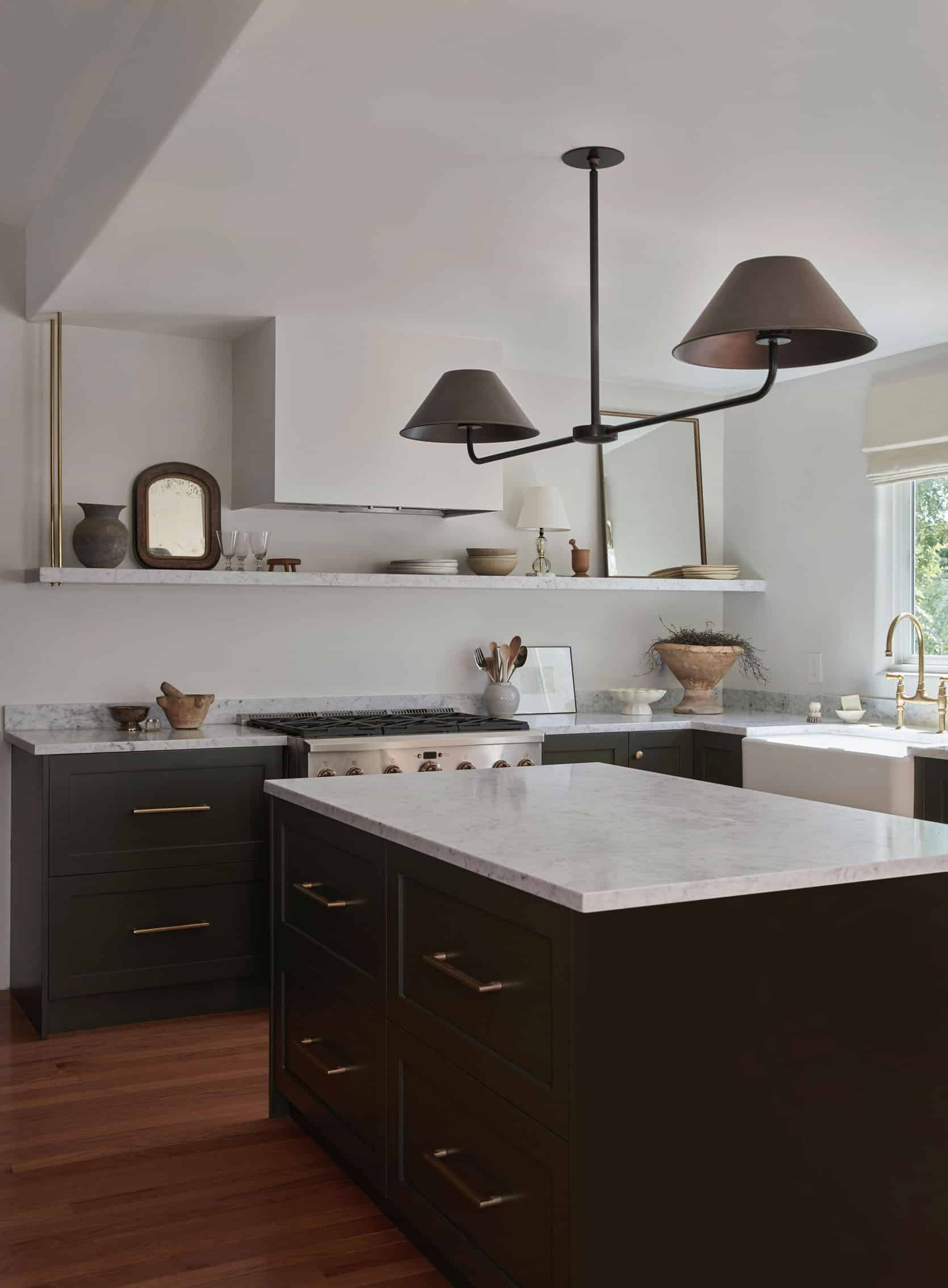 copper and brass in kitchen