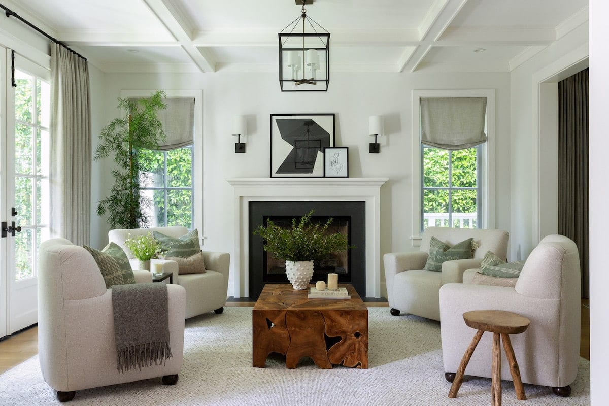 simple room layout with focal point