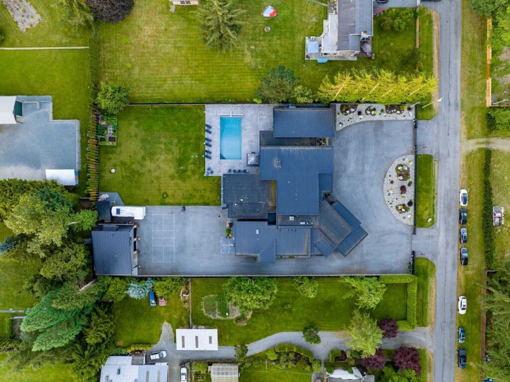 Langley home aerial view