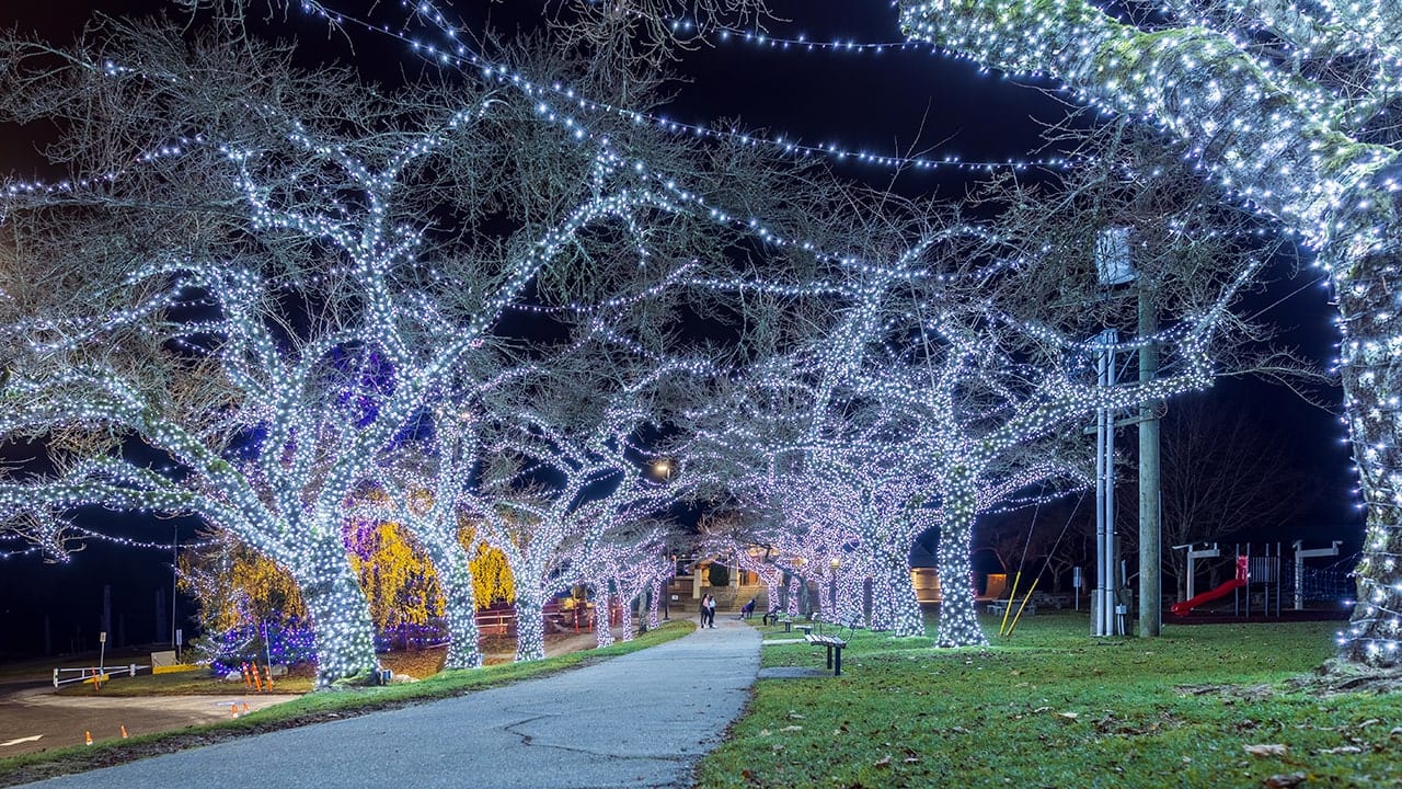 holiday light display in Burnaby