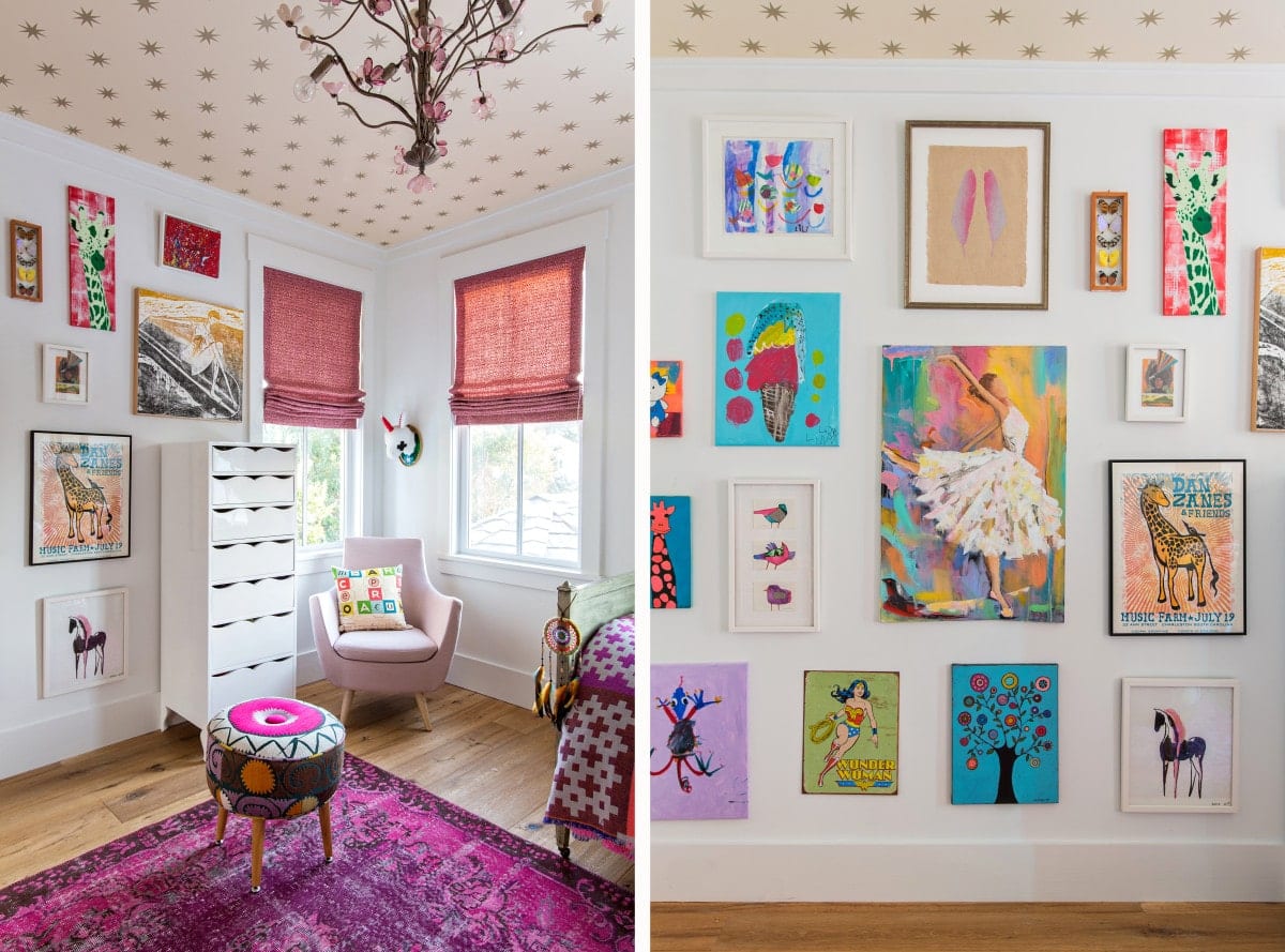 kids room gallery wall