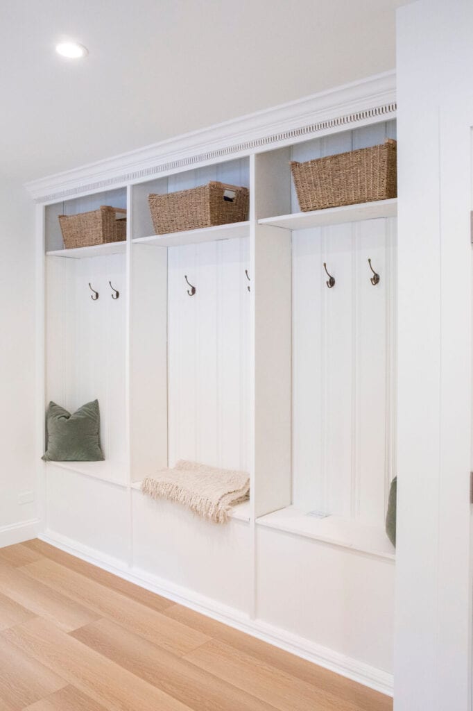 mudroom with cubbies Langley home