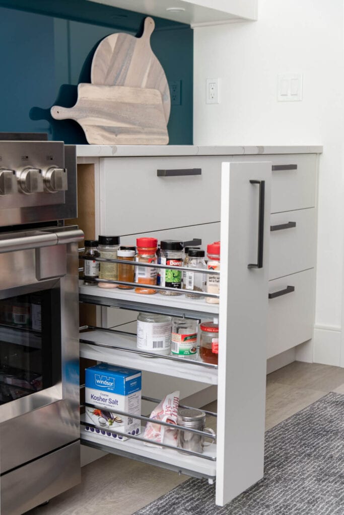 pull-out spice rack North Van kitchen 