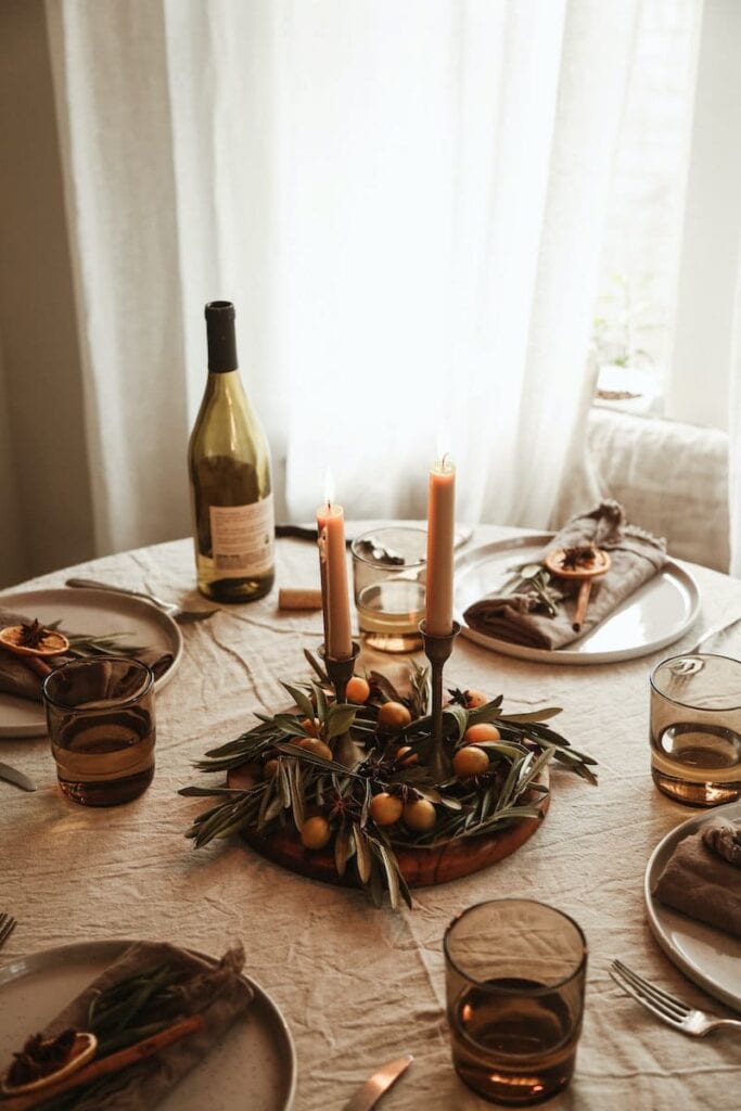 simple small holiday table