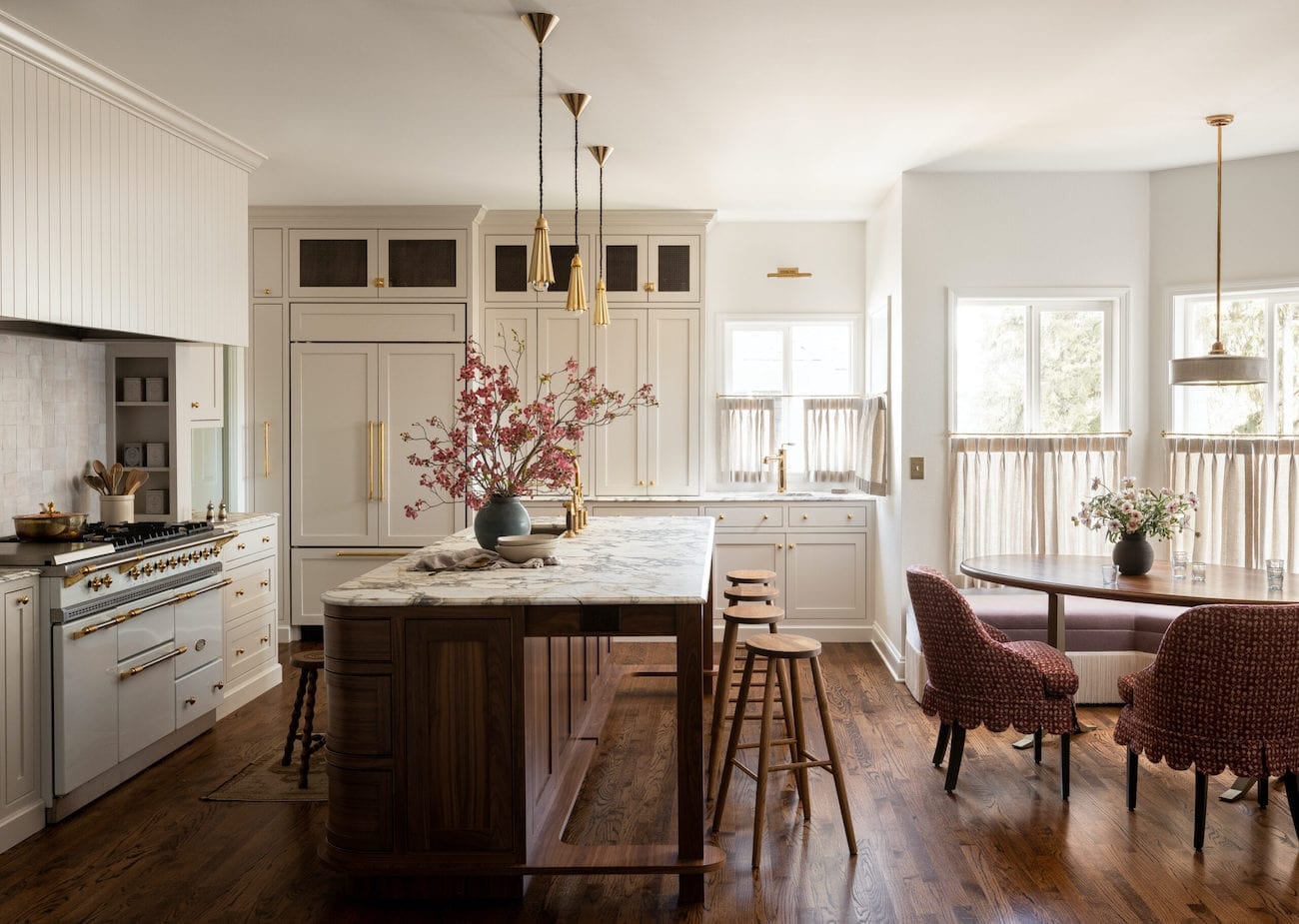 cozy kitchen with textiles