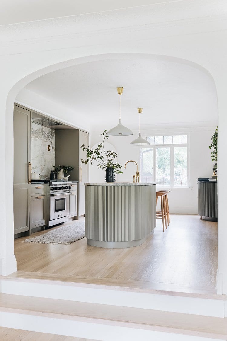 jean stoffer kitchen through archway