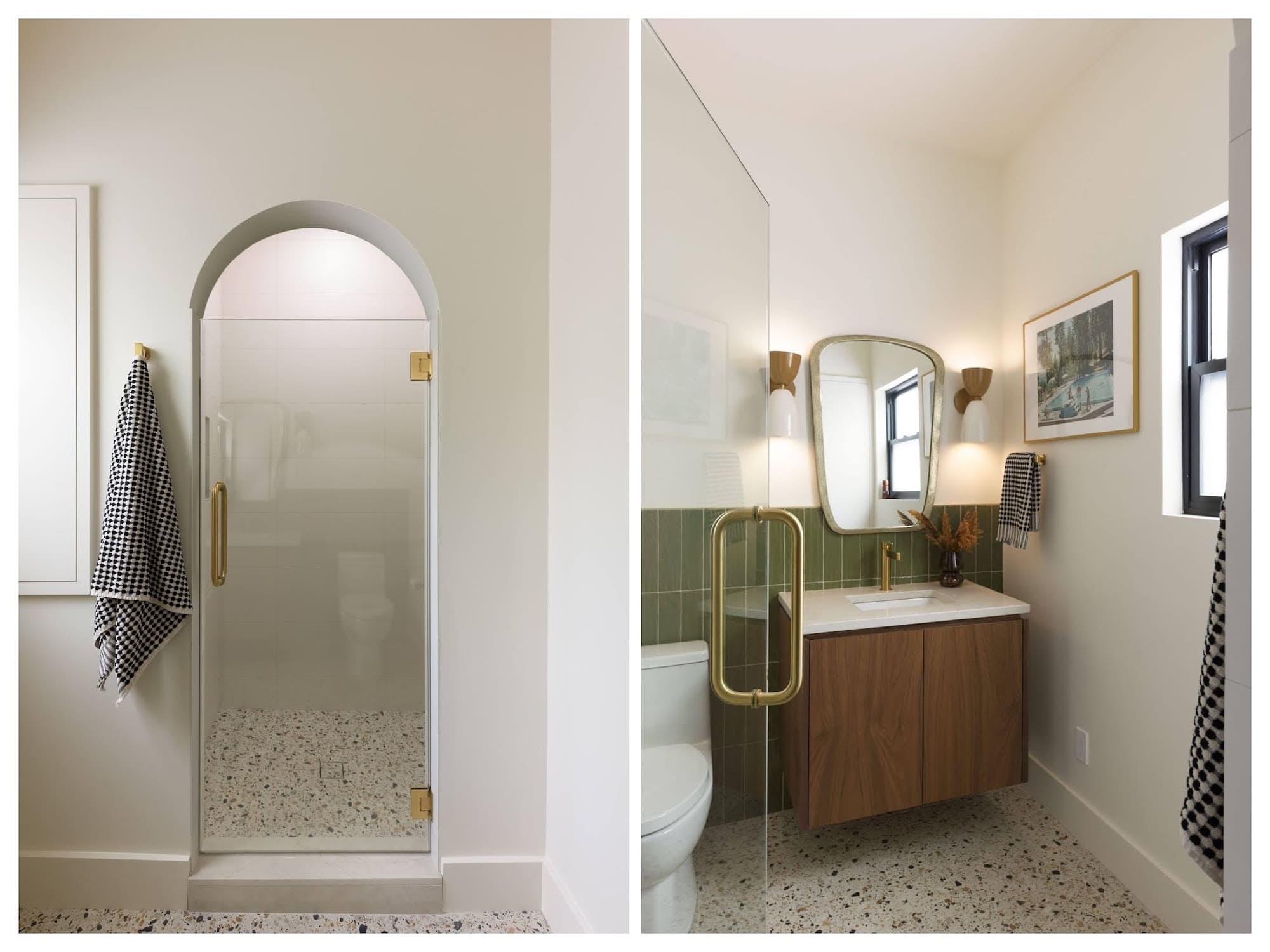 mid century modern inspired bathroom