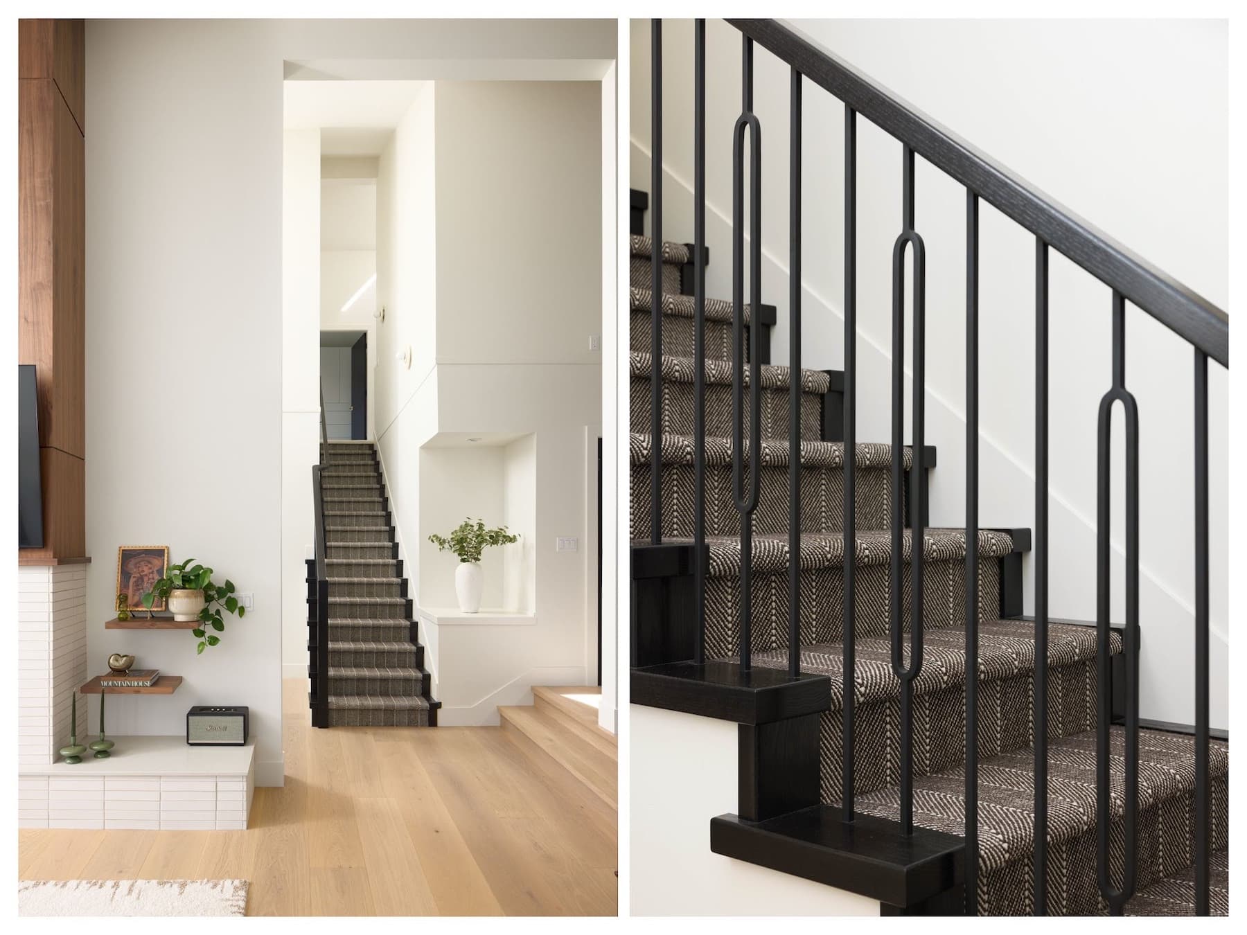 west coast modern home staircase
