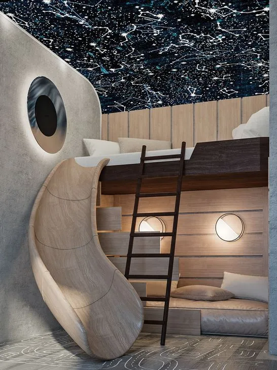 children's room futuristic space theme