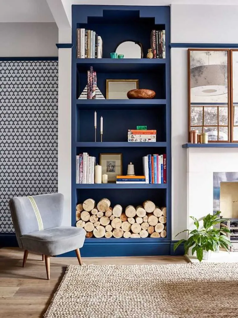 Classic Blue pianted bookcase