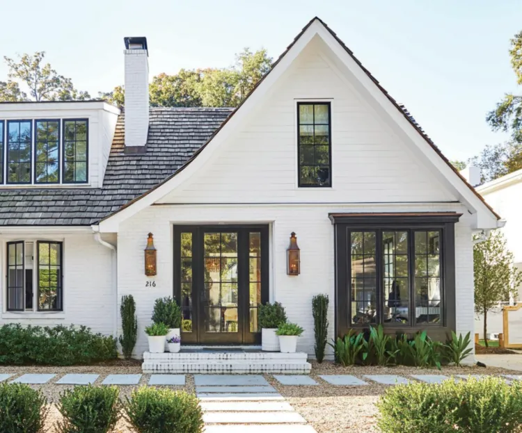 painted house exterior - modern farmhouse style