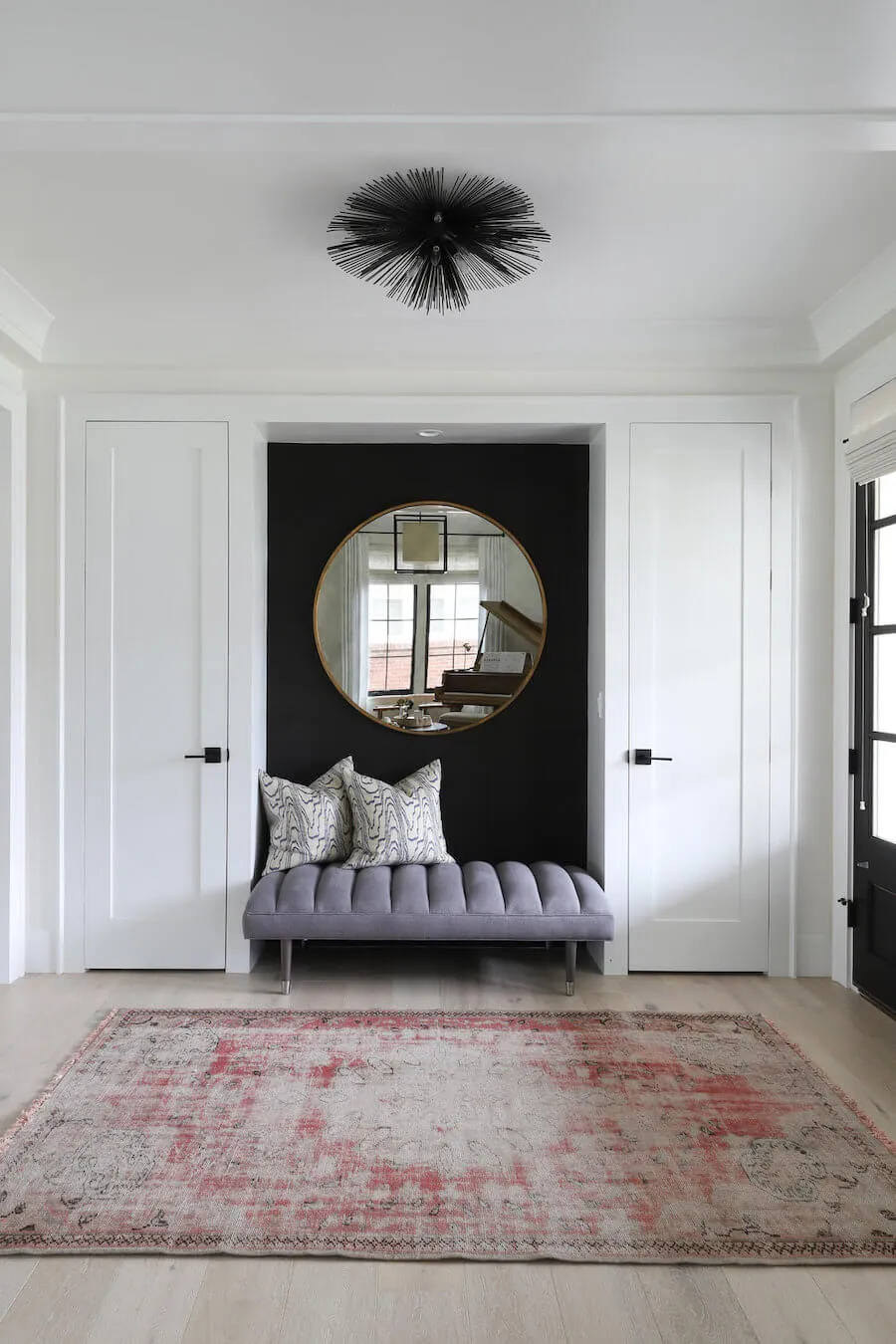 simple modern glam entryway