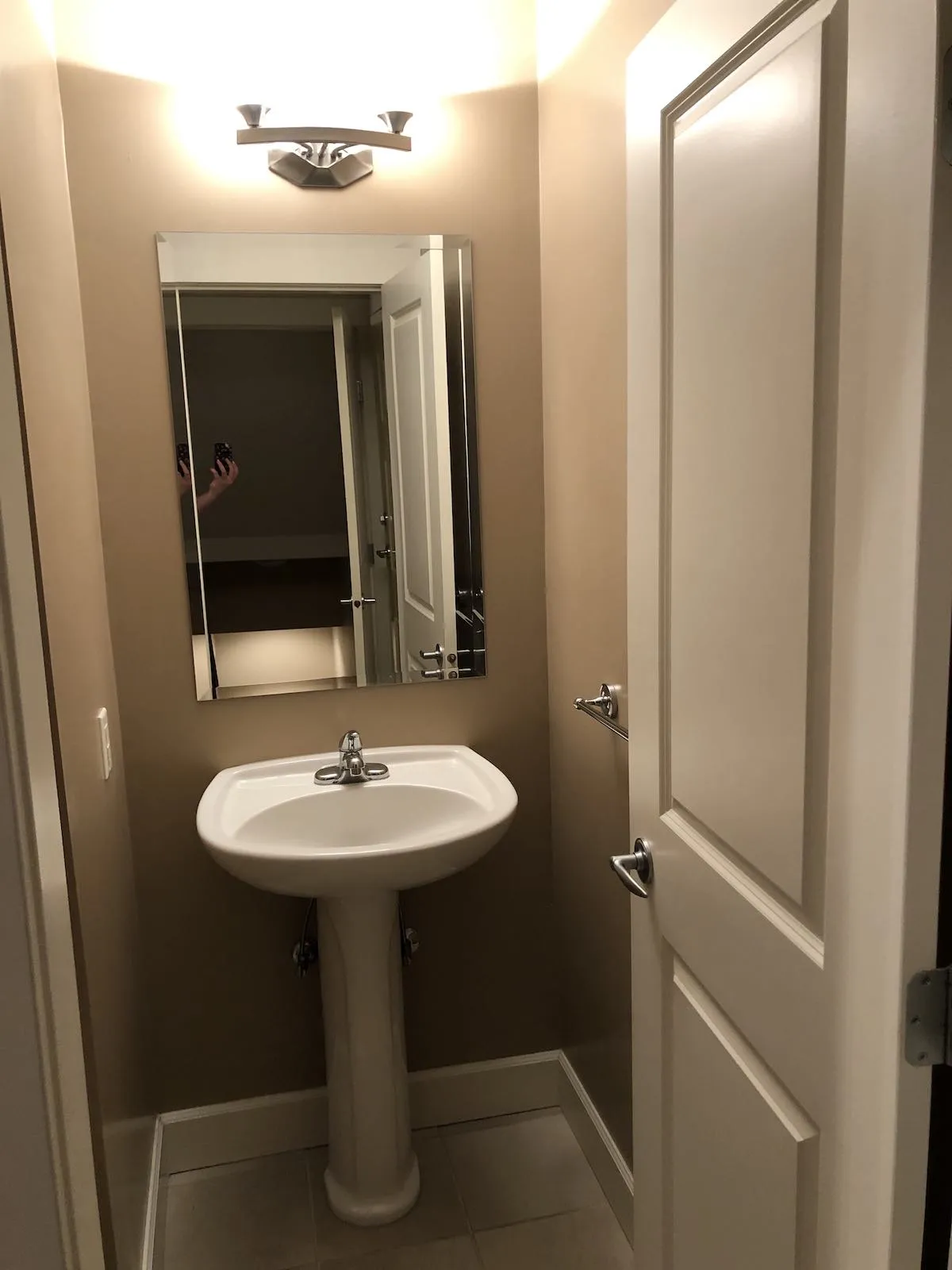 port moody powder room before remodel