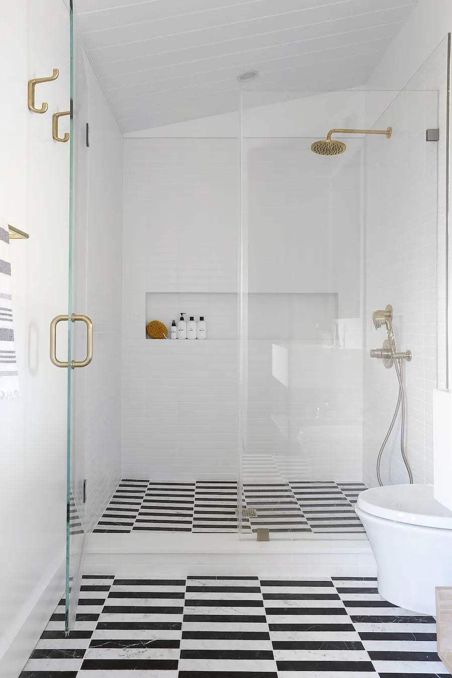 walk in shower with glass enclosure