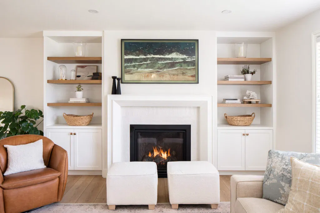 coquitlam fireplace remodel with build ins