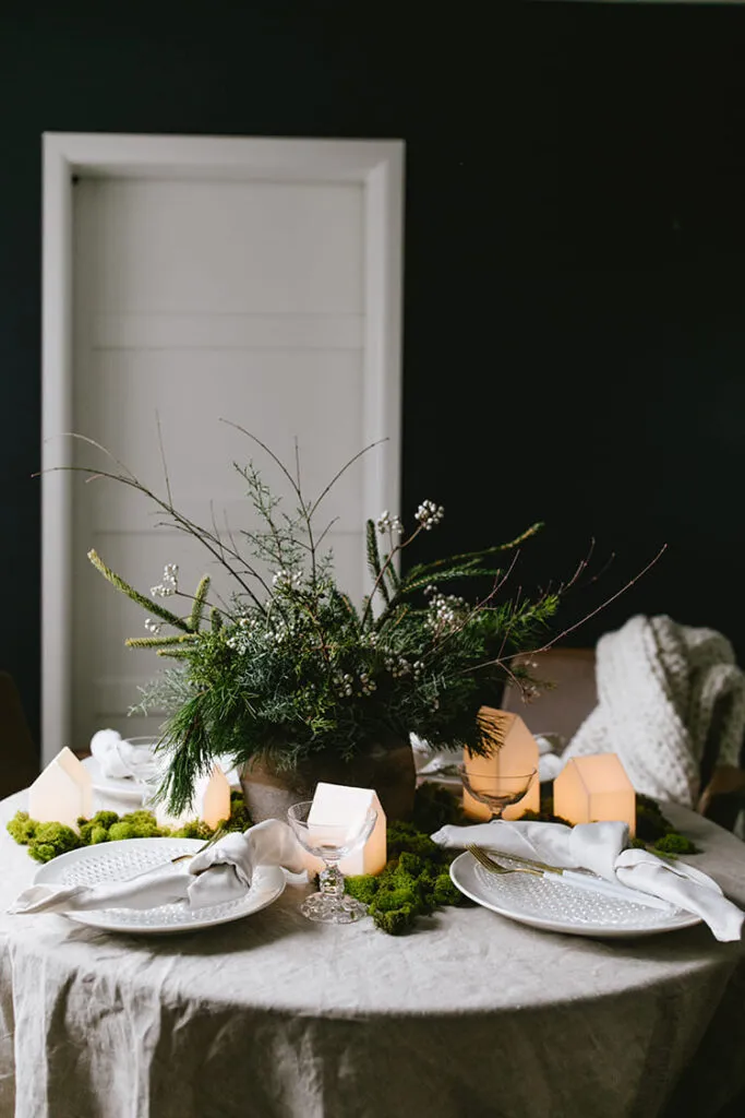 festive modern holiday table