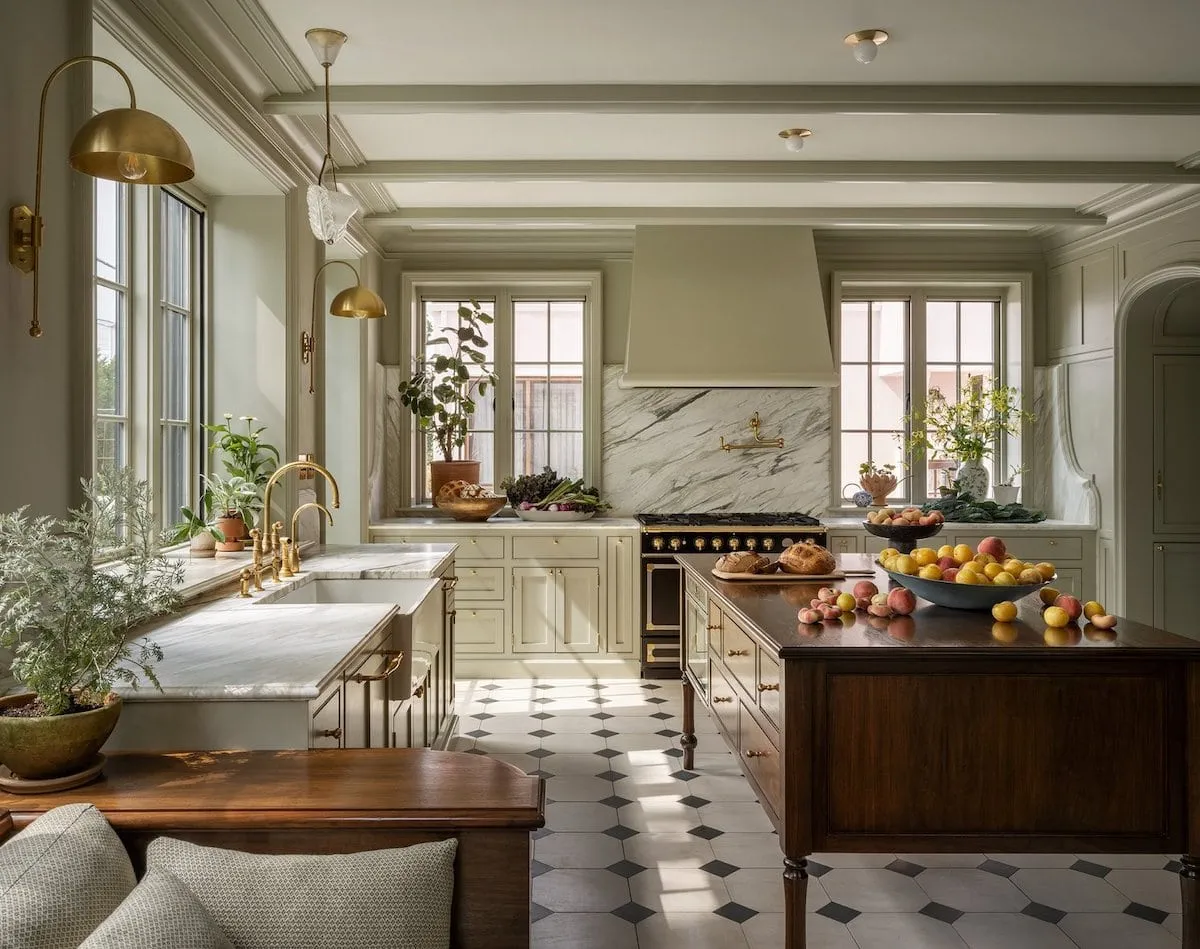 cozy kitchen with antiques