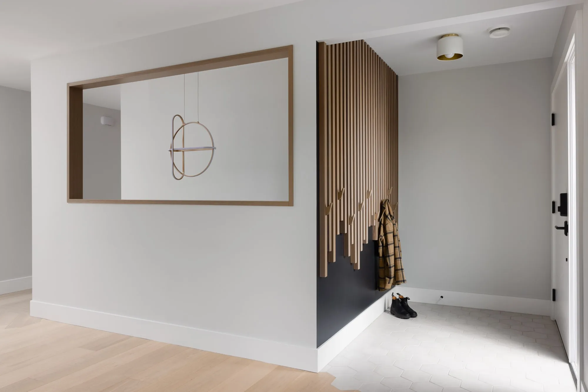 textured wall finish and architectural detail